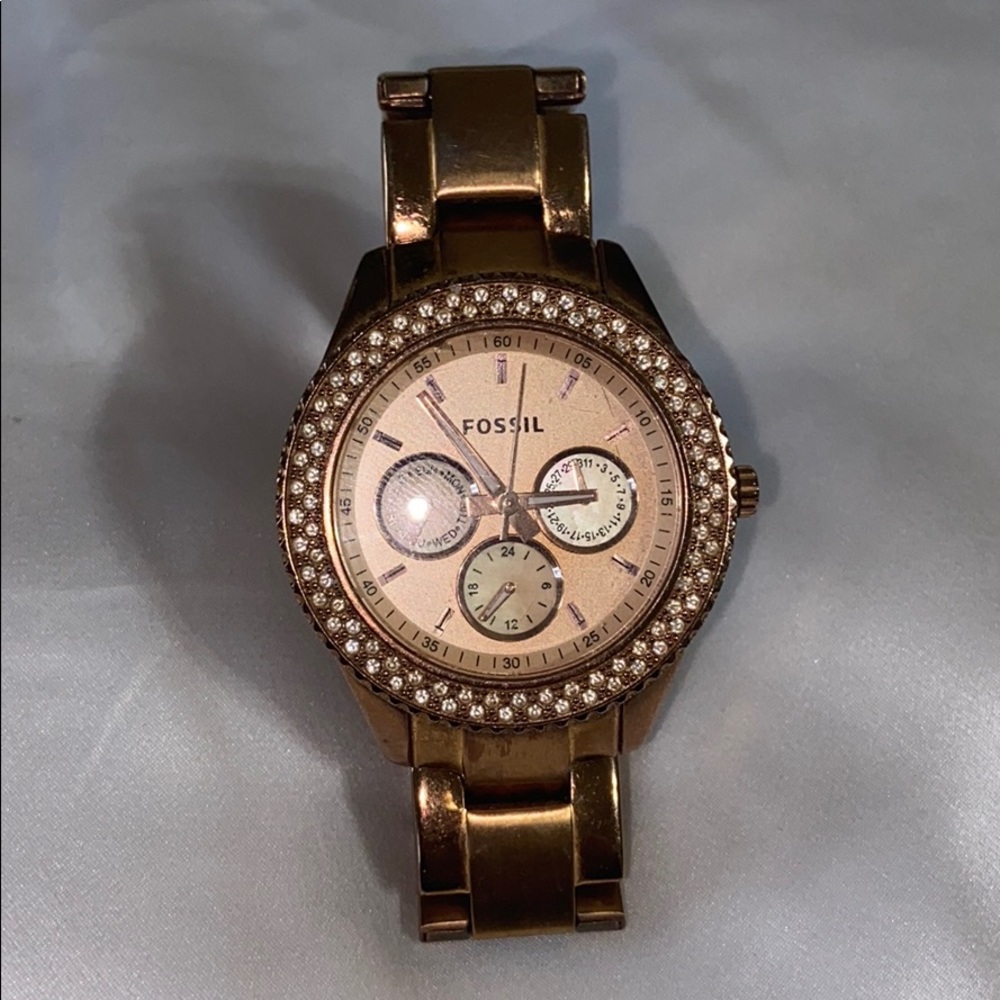 Women’s Fossil rose gold watch